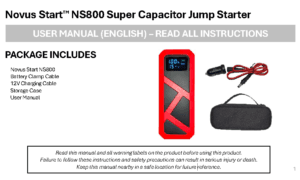 NS800 Manual Picture